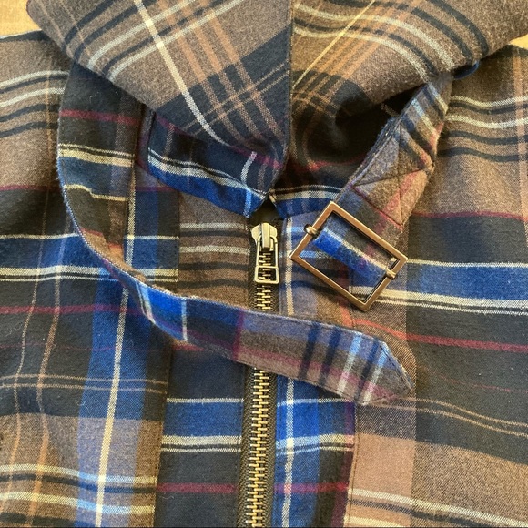 Le Château grey and blue plaid jacket - Picture 6 of 8